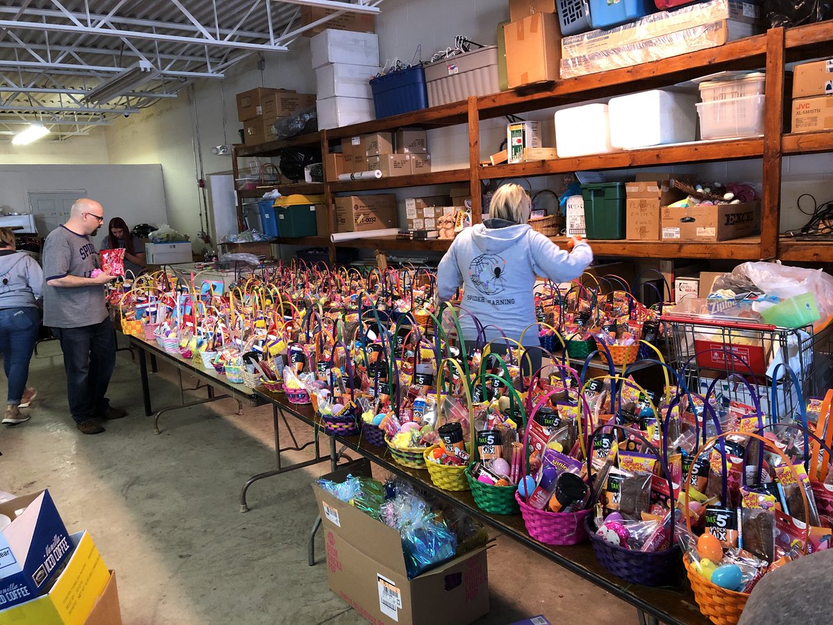 Rrozycki's tweet photo. 200+ baskets! Happy Easter!
#spiderlearning https://t.co/ufCosDnhuK