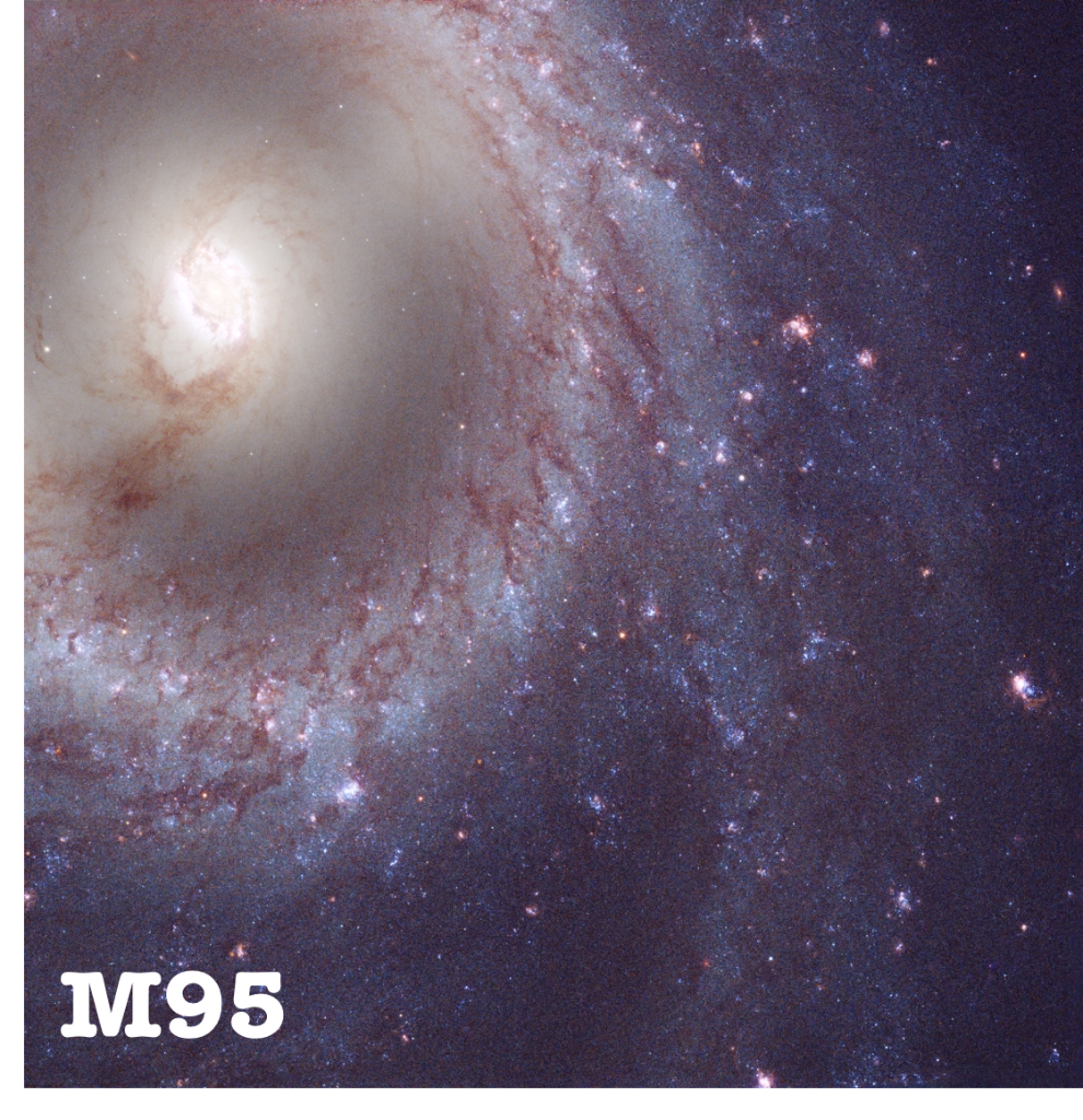 NASAHubble's tweet photo. M95 has won Hubble’s #MessierMadness! This beautiful barred spiral galaxy defeated 11 other newly released Hubble images of galaxies &amp; star clusters to become our champion. Learn more about M95, including how to find it in the night sky, at https://t.co/IbdSkZ4QIJ https://t.co/jHf3Hw6P4Z