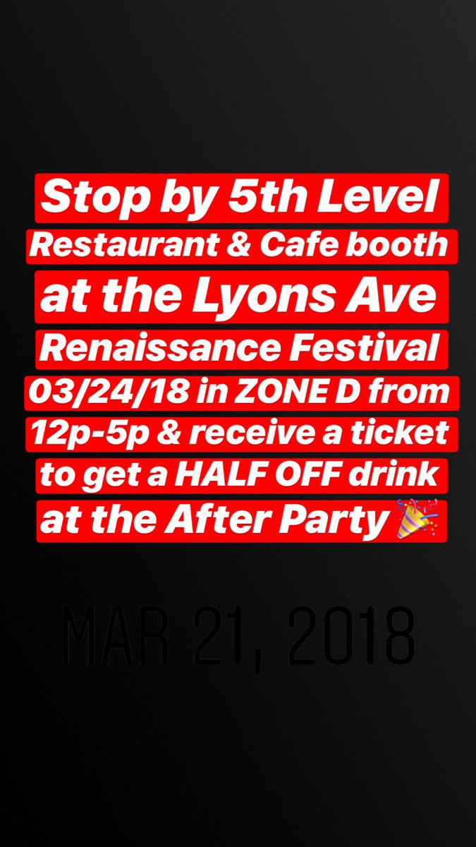 5thlevelcafe's tweet photo. Our first appearance at a festival This Saturday from 12-5pm https://t.co/j7GzfAqPf1