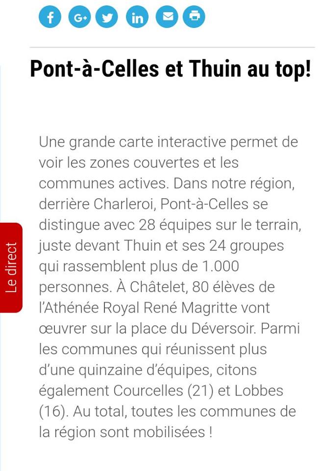 floriandeblaere's tweet photo. #WalloniePlusPropre avec @Be_WaPP ; Pont-à-Celles dans le top des communes participantes ... #pontacelles #obaix #buzet #rosseignies #liberchies #thimeon #viesville https://t.co/AD3LRlR81X