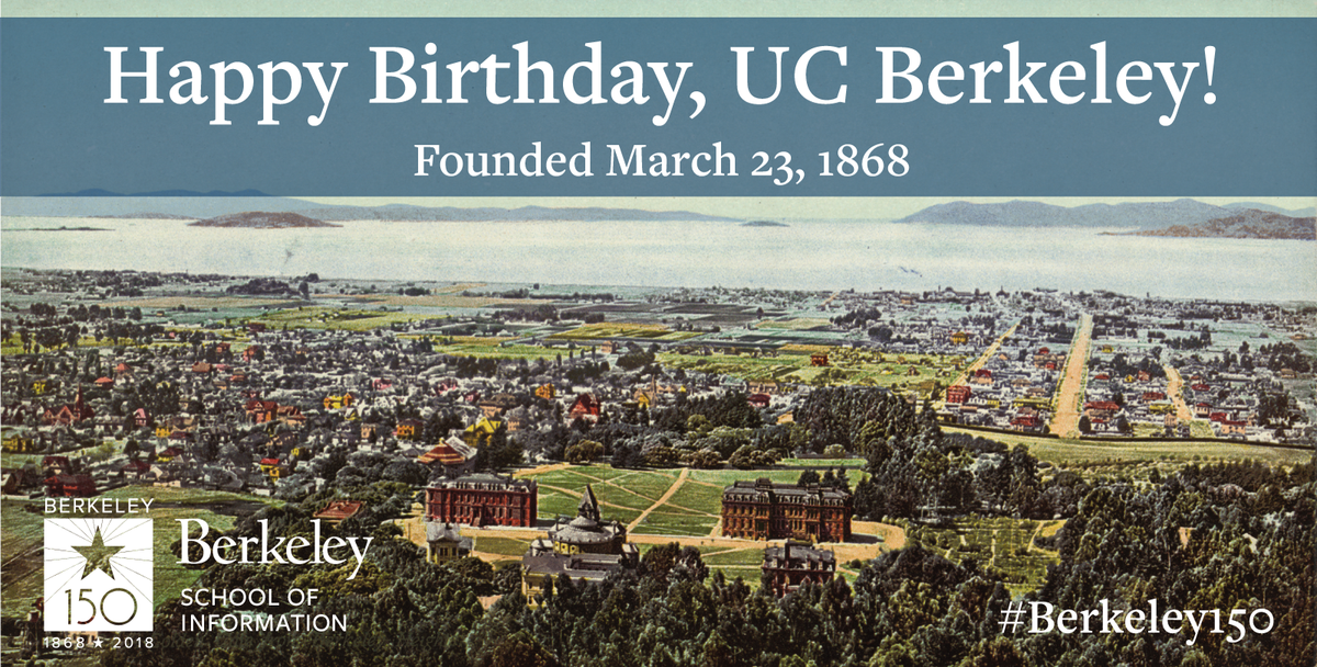 Happy 150th UC Berkeley! Here’s to the next 150 years of innovation and excellence! 🎉🎂🎈#Berkeley150 #ISchool100 #fiatlux