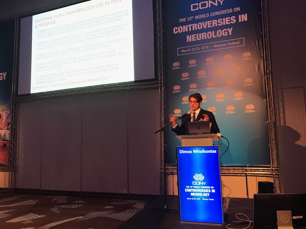 hmru_cph's tweet photo. Prof. Mitsikostas at @CONy_Neurology: “there is no evidence for using medical cannabis in headache medicine" @ConyCongress @DDMitsikostas #headache #migraine #neurology #treatment #cannabis #CONY2018 https://t.co/o1GIR9pz9z
