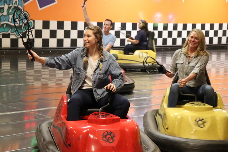 WeAreGoLocal's tweet photo. We relax as hard as we work, so to show our employees how much we appreciate them we spent the afternoon playing Whirly Ball, Pop-A-Shot, DDR, and racing Go Karts. Take a look at our fun-filled day! 🏆#ClubGLI https://t.co/1SnNiIB06r