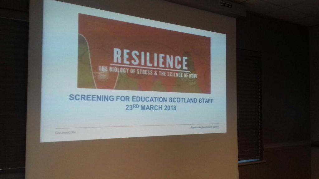 GailNowek's tweet photo. Great afternoon watching the Reailience film and discussing the importance of understanding adverse childhood experiences and linking this in with the wider Wellbeing agenda within education.@EducationScot #ACEs https://t.co/MX7XaCO4iS