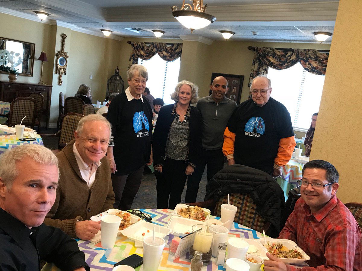 Having lunch w/<a href="/runmeb/">meb keflezighi</a> at Life Care's Garden Plaza Nacho Bar. There's still time to register for this weekend's Great Strides event and 65 Roses 5K to fight Cystic Fibrosis and run with Meb. Register at: leeuniversity.edu/cf