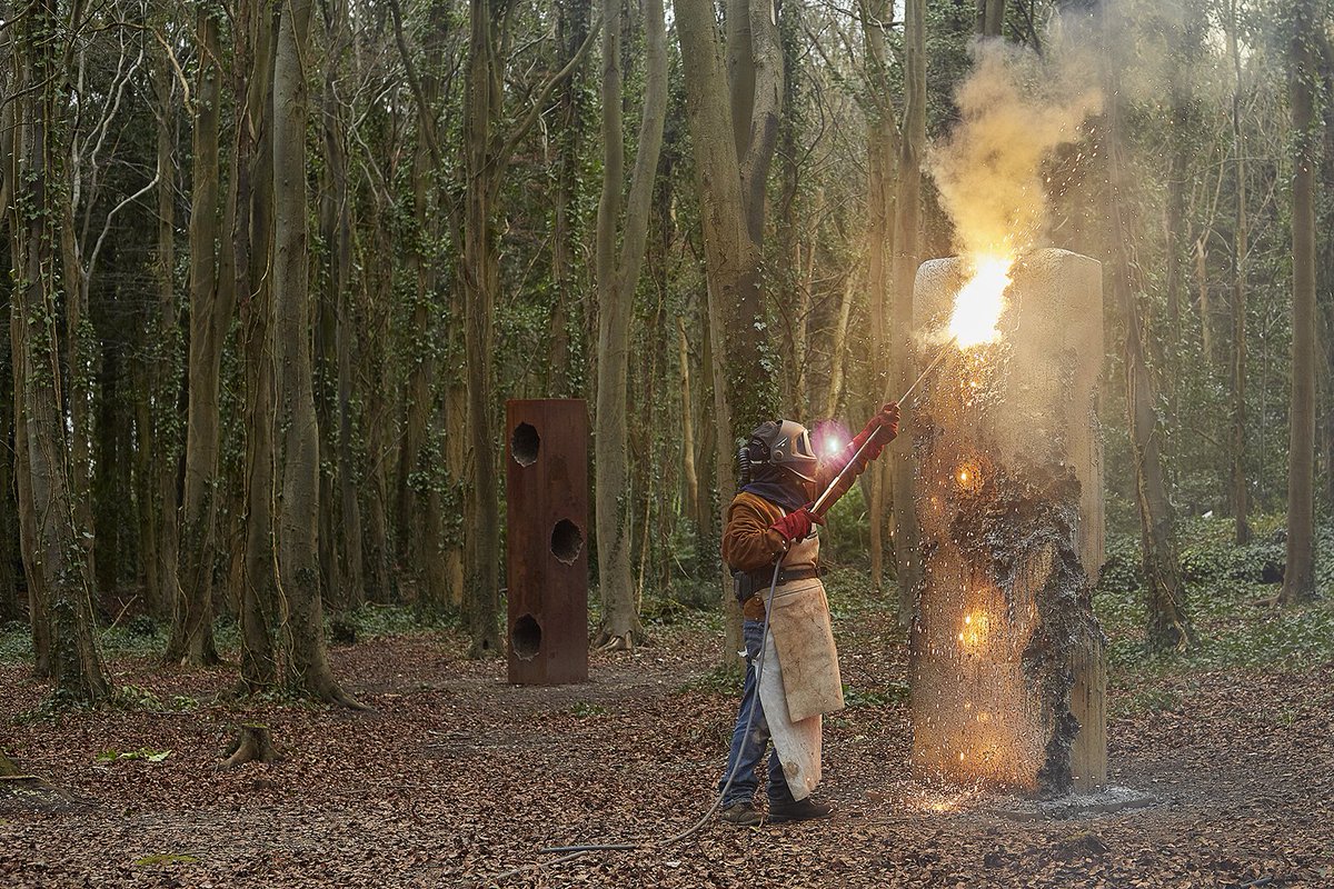 Cass_Sculpture's tweet photo. #JamesBalmforth has created site-specific works in the grounds of @cass_sculpture 'Recombination Point', 'Meeting Point' and 'Boundary Interface'. A joint project between @hannahbarrygallery @william_benington_gallery supported by @acegrams . https://t.co/MiIPXxQaQJ #VisitCASS https://t.co/KVbsigHus4