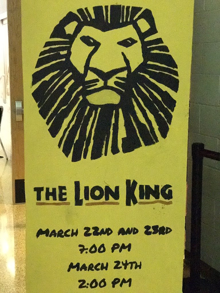 MartinGTChorus's tweet photo. #LionKing is in full swing! last night's show was fantastic. Tonight's show will be even more amazing! Two more shows to go: Tonight at 7 and tomorrow at 2pm! #SpringMusical @MartinMustangs @wcpssmagnets @WCPSS https://t.co/nraPPQ4Zv1