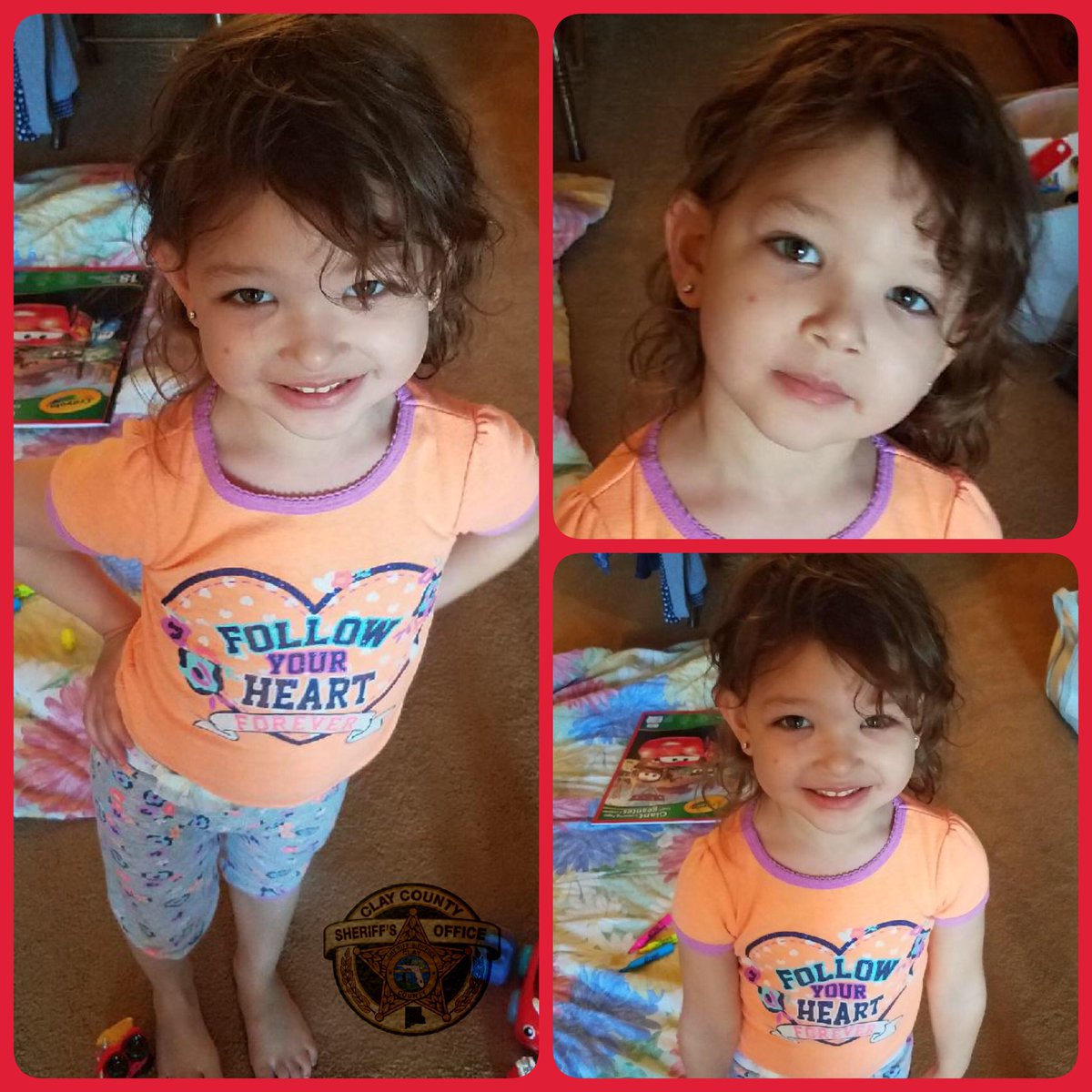 ccsofl's tweet photo. 🔺COMMUNITY HELP: We need the community’s help in identifying the guardians of this young child. The child was located just before lunch time near the 575 block of Oakleaf Plantation Parkway. She is currently safe with our deputies; however, her guardians cannot be located.➡️ https://t.co/MRpyc84zjj