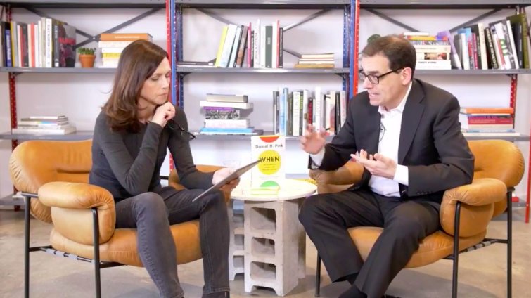 Happening now: thoughts from <a href="/bethcomstock/">Beth Comstock</a> and <a href="/DanielPink/">Daniel Pink</a> on maximizing your productivity vs. creativity, when to ideally start or end a project or job, and more. Watch live at we.co/2HXD3YE.