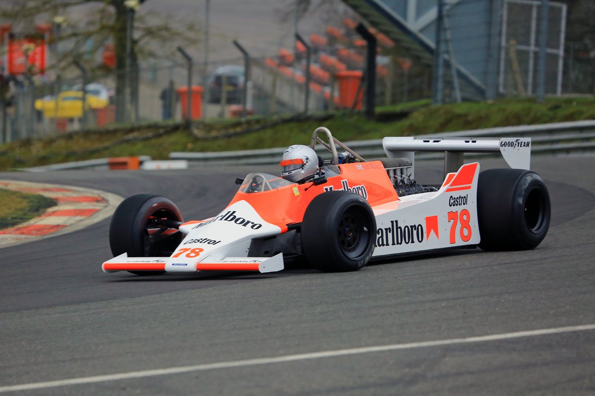 BES_Photography's tweet photo. When Formula 1 was about driving without driver aids, and " flip flops covering the helmets. Historic F1's testing @Brands_Hatch  on 22nd March. @HistoricSCC . #jameshunt, #johnwatson, #F1, #McLaren https://t.co/EmYcLsp9C3