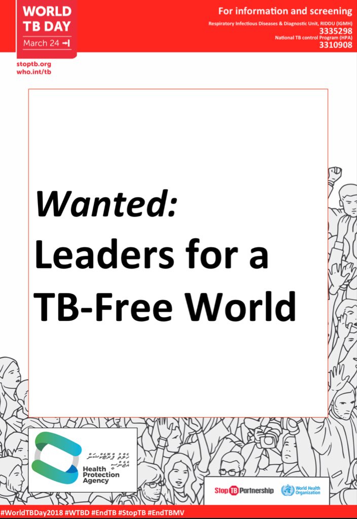 HPA_MV's tweet image. #WorldTBDay2018 24 March 2018 - Let’s #EndItForGood.

#EndTB #MVENDTB 🇲🇻 #ENDTBMV #HealthForAll