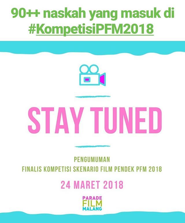 Terimakasih partisipasinya dalam #KompetisiPFM2018 ❤ Mari kita beri kesempatan para juri malam ini untuk tidak tidur, menyeleksi naskah-naskah yang masuk 👀 90++ naskah di detik-detik terakhir! Wohooo kalian keren ~ 😘
#paradefilmmlg #paradefilmmalang #PFM2018