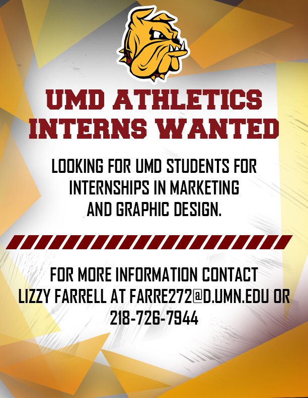 UMDChamp's tweet photo. Interested in working in sports? Come intern with us! Contact Lizzy Farrell in the athletic office for more information. https://t.co/bEtq06qbMz