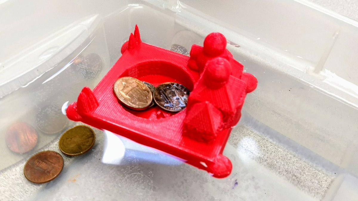 Will It Float?

#Student creations go from from concept to design to 3D printing to floating in a tub of water. Everyone was thrilled to see their #ideas become #reality!