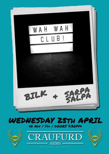 Wah Wah Club (@wahwahclub4) on Twitter photo Join us for sweat & Rock <a href="/craufurdarmsmk/">The Craufurd Arms</a> on Wed 25th April with the awesome <a href="/BILKBANDPAGE/">Bilk.</a> & <a href="/SarpaSalpaMusic/">Sarpa Salpa</a>
facebook.com/events/8967792… Join us for sweat & Rock <a href="/craufurdarmsmk/">The Craufurd Arms</a> on Wed 25th April with the awesome <a href="/BILKBANDPAGE/">Bilk.</a> & <a href="/SarpaSalpaMusic/">Sarpa Salpa</a>
facebook.com/events/8967792…
