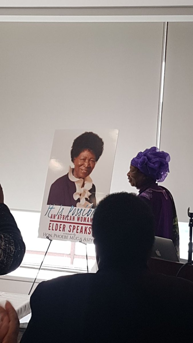 EstherPassaris's tweet photo. Attending my political mentor's book launch:

"It Is Possible: An African Woman Elder Speaks"

A Memoir by the Hon. Phoebe Muga Asiyo happening now at Church Centre for the United Nations. #AsanteMamaPhoebeAsiyo https://t.co/uq94WsaFcR
