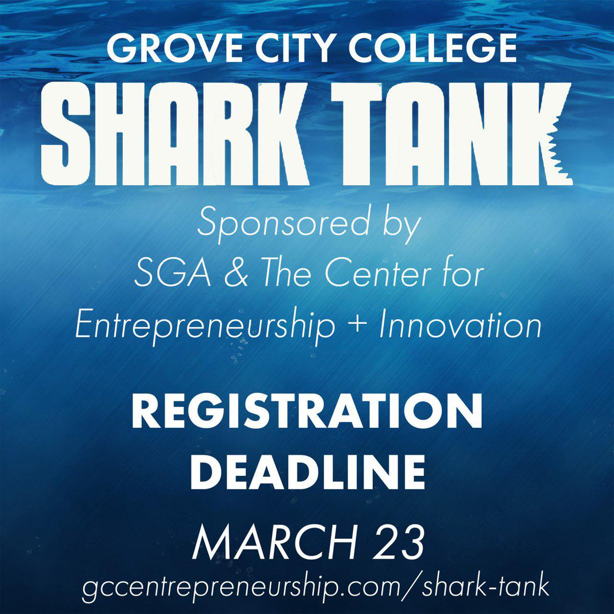 SGAatGCC's tweet photo. Today is the last day to submit your ideas for Shark Tank! Don't push it off any longer, submit your idea today for a chance to compete! Click the link to register: https://t.co/DGVl37duMX https://t.co/6ZfpwQvuYQ