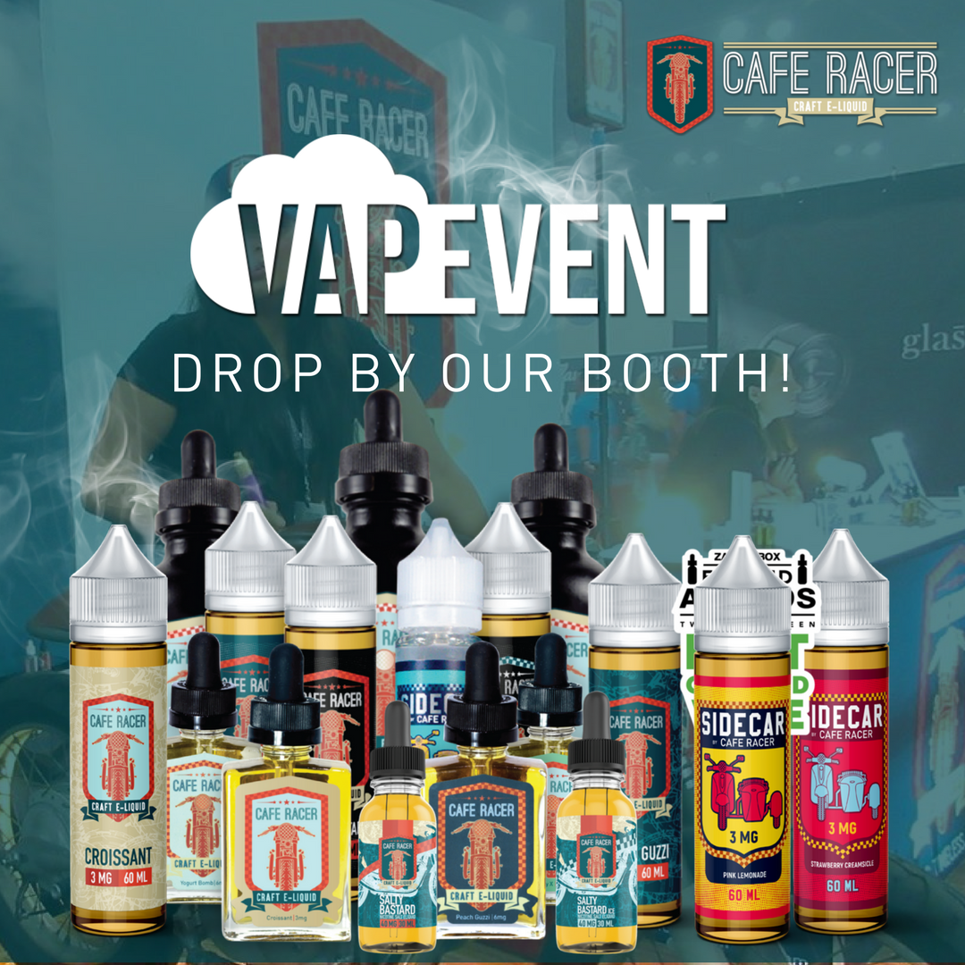 CafeRacerVape's tweet image. Day 2 at #VapEvent is underway! Drop by our booth and say HI ;) See you!!!