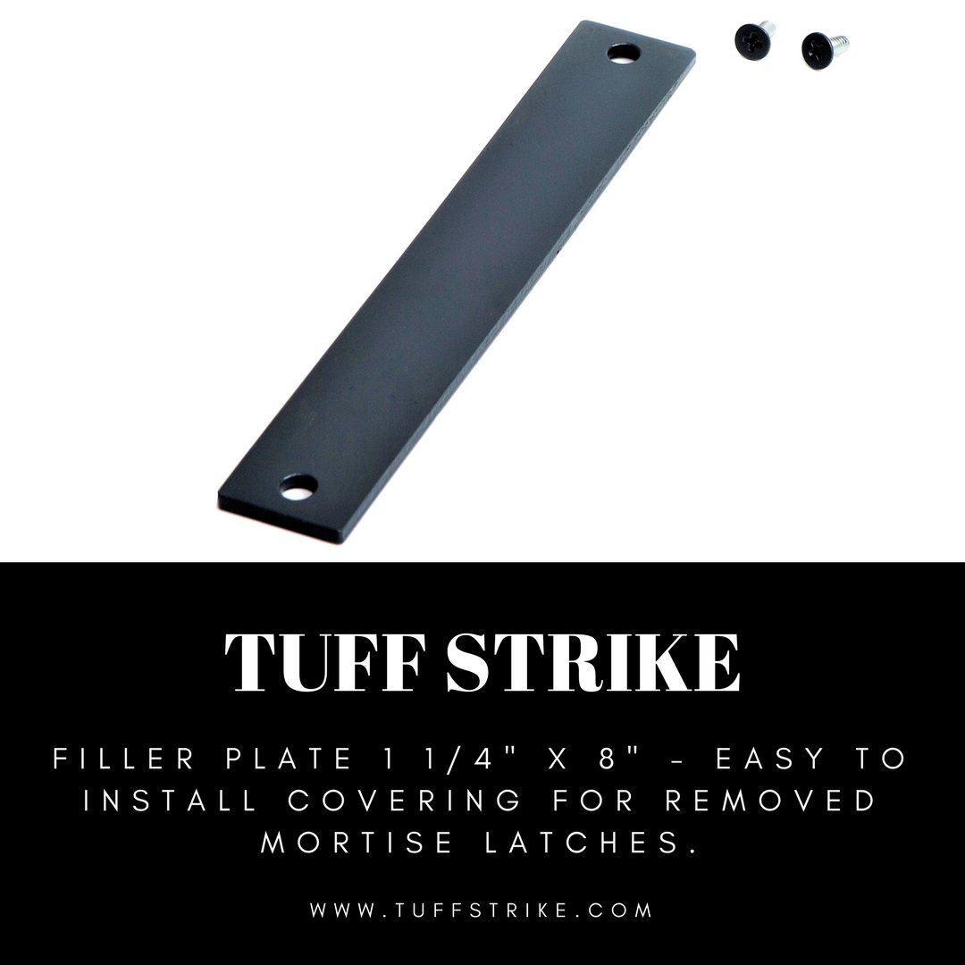 TUFF_STRIKE's tweet photo. Filler Plate by TUFF STRIKE is easy to install and securely cover removed mortise latches. #doorhardware #doorsecurity #doors #locksmiths #doorrepair #homeimprovement #diy #door #strikeplate #fillerplate #hardware #locksmith #hardware #doors #deadbolt https://t.co/nZaGmkh4bs