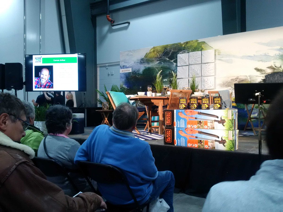 Getting ready for Carson Arthur at Ottawa Home and Garden Show Ottawa; great prize giveaways too!