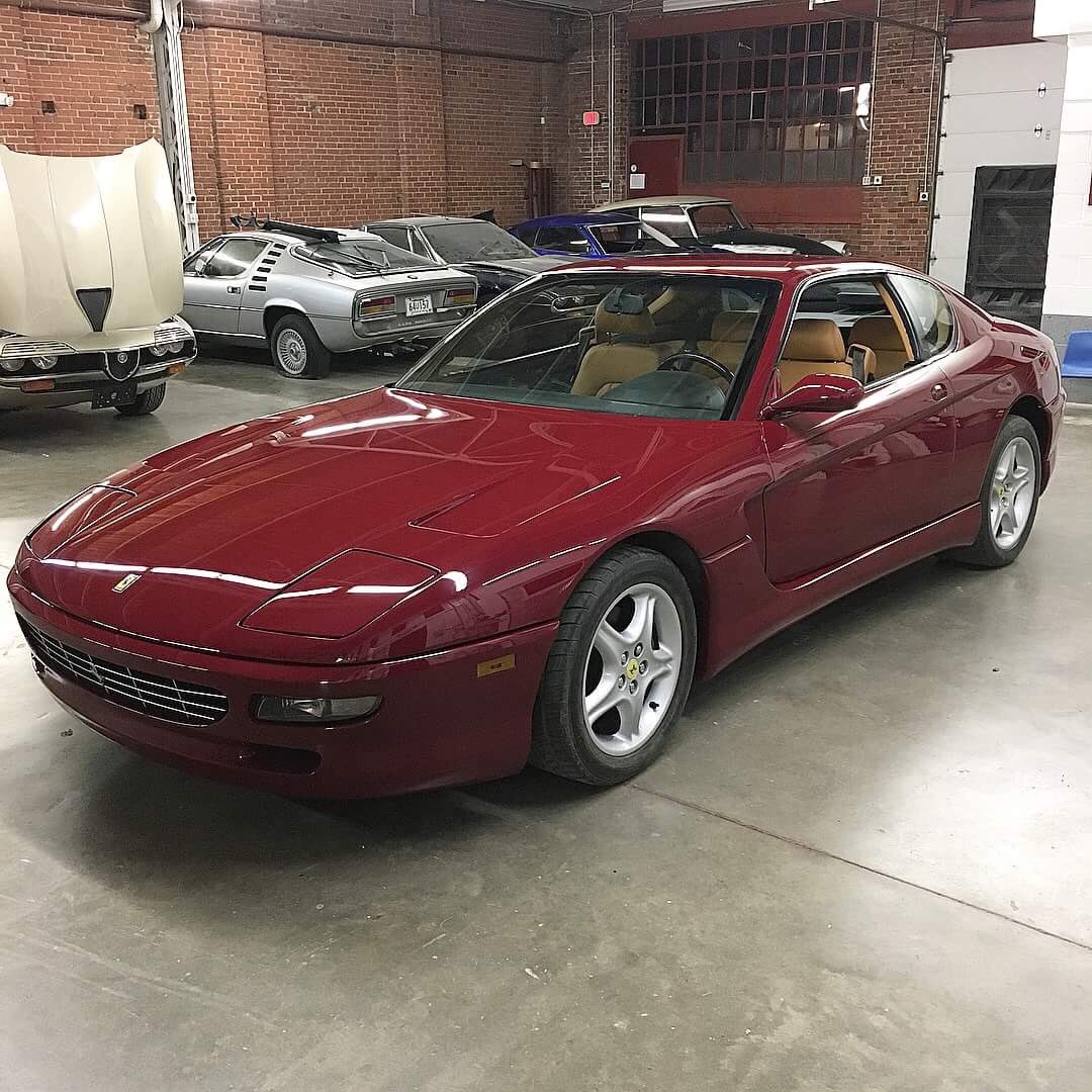 altezzaresto's tweet photo. Ferrari Friday: the 456 cleaned up nicely. Professional paint correction available on-site!
•
#altezzarestorations #ferrari456 #f116 #ferrari #456m #456 #v12 #pininfarina #restoration #paintcorrection #detailing #metalwork #bodywork #paintwork #blackrock #connecticut https://t.co/LN8RbXN4Wk