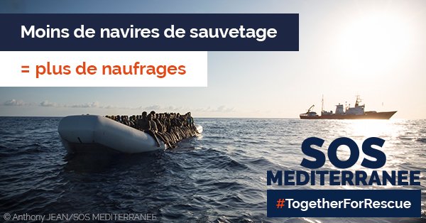Le sauvetage en mer est une obligation légale et morale.

Moins de navires de sauvetage = plus de naufrages.

Combien de morts faudra-t-il encore déplorer ?

#TogetherForRescue