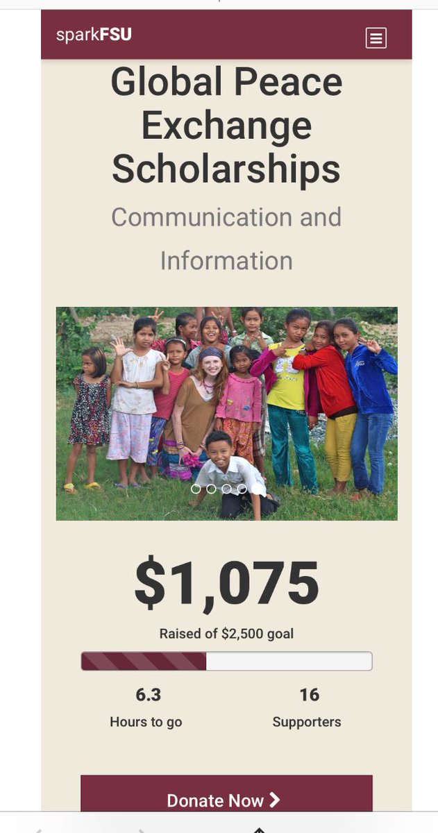 We have reach 50% of our goal thanks to you! Please keep donating - Give the gift of global citizenship!
Support GPE during FSU's Great Give by visiting: spark.fsu.edu/Project/406/Gl…