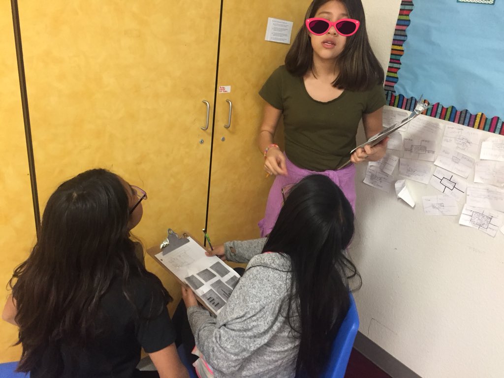 MCLDub's tweet photo. Fun Friday at Camino Real-5th graders scoot with data, word problems, and a mystery joke! ❤️ this mathtastic team! #haysmath @Soliz_Yvette114 https://t.co/Pw8fNXxKWg