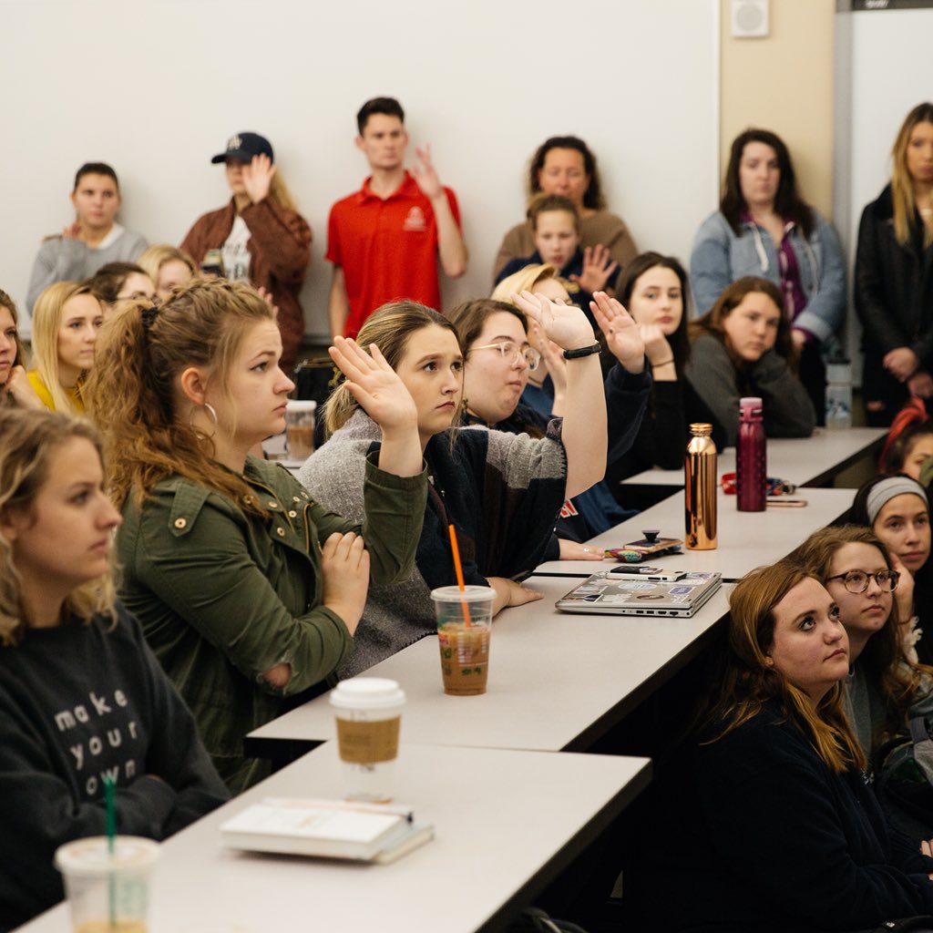 BelmontUniv's tweet photo. Thanks to Ray Posada, Belmont alum and teacher at Marjory Stoneman Douglas High School, for sharing his story today. #belmontgram #msdstrong (📷: Ben Sherrill) https://t.co/MCUEQVD75Y