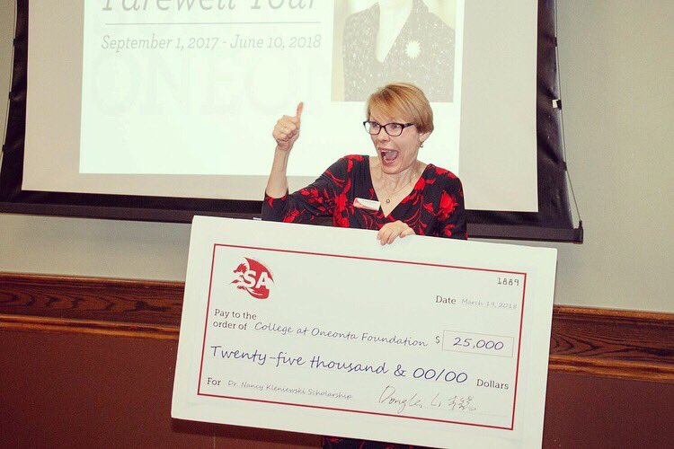 On Monday, a few members of our Executive Board were able to attend Dr. Kleniewski’s final stop of her Farewell Tour. On behalf of the SA, we donated $25,000 in honor of the Dr. Nancy Kleniewski Scholarship. Thank you, Dr. K, for leading us. You will be missed❤️