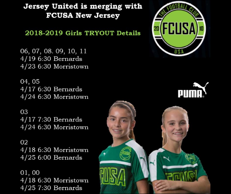 fcusanj's tweet photo. TRYOUTS ANNOUNCED: Check out the girls schedule #fcusa #now1club #tryouts https://t.co/jzEUEhAM2w