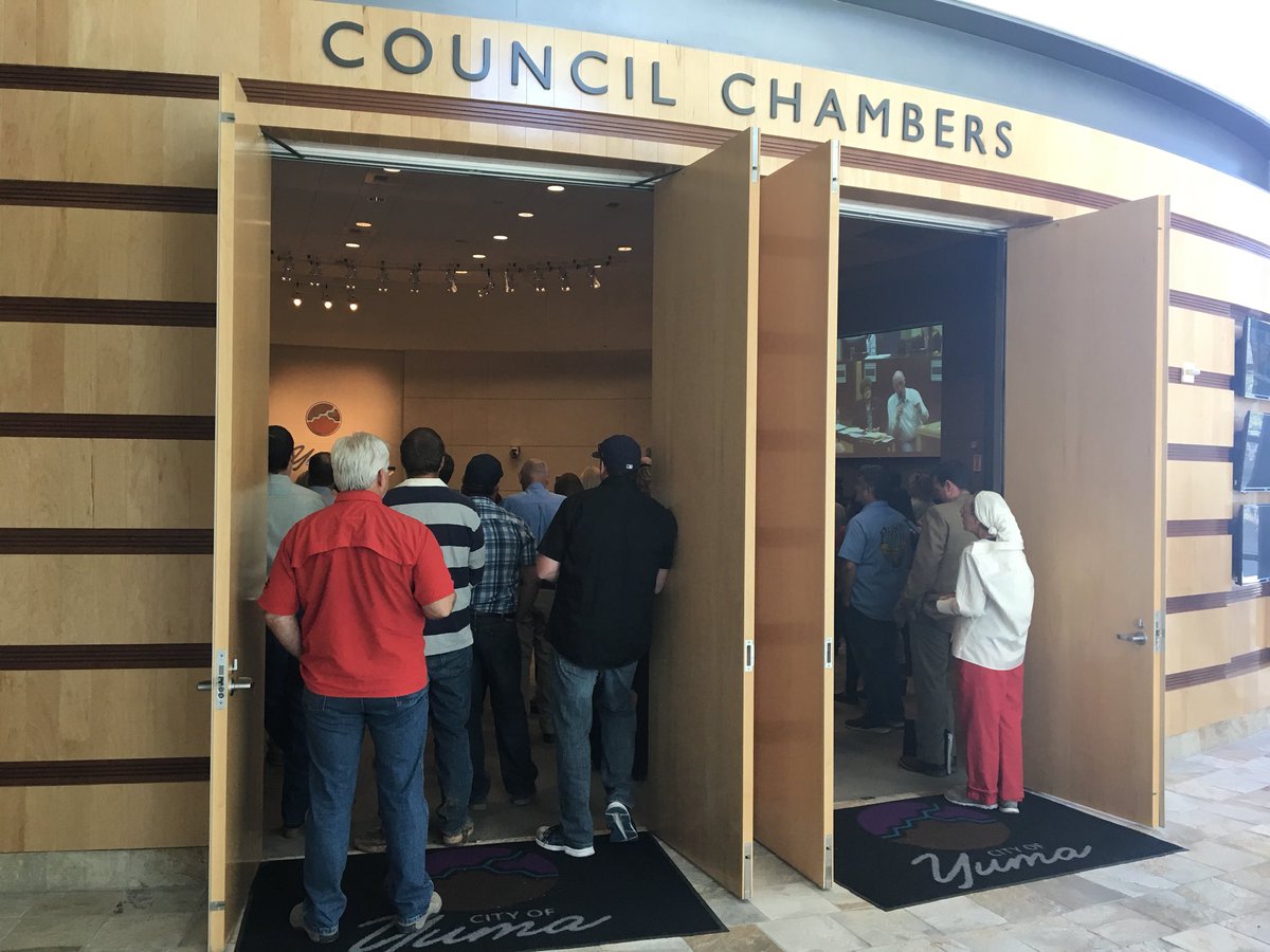 rwcdaz's tweet image. Standing room only in Yuma for the latest round of water listening sessions conducted by Rep.  Bowers #RWCD #Arizona #water