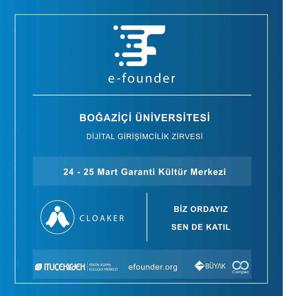 cloakerapp's tweet image. We will be there as Cloaker, too  👊🏼 #cloakerapp #efounder #startup #entrepreneur