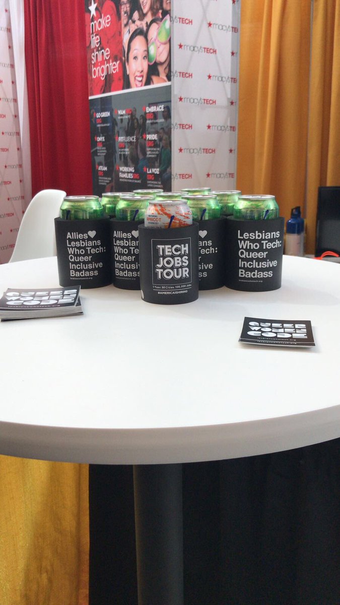 lesbiantech's tweet image. It wouldn’t be a @lesbiantech @TechJobsTour booth without some cold #lacroix! Stop by, grab one and chat with us about #DiversityandInclusion #diversityinengineering today! Booth #225