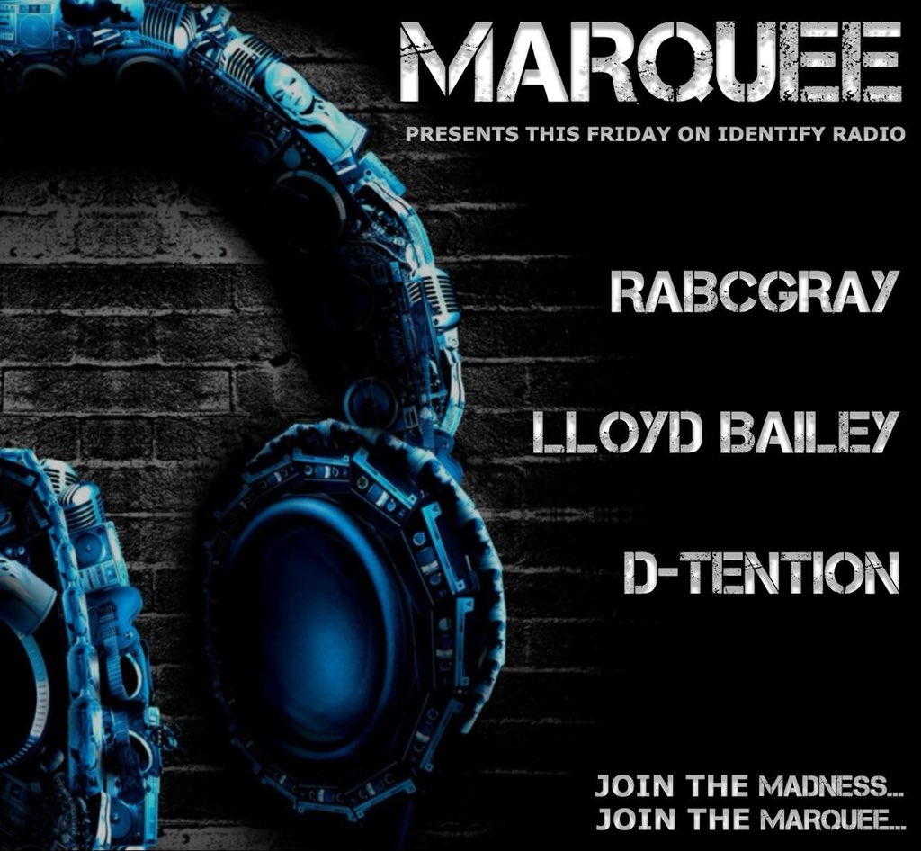 D_Tention's tweet photo. In about 30 minutes the #madness is about to start on @IdentifyRadio !! The #weekly @marquee_music show!!! 3 #djmix โs!! #housemusic #techno #technomusic #EDM #edmfamily #EDMlife #djlife #radio #tunein https://t.co/YvVGRBlzsK