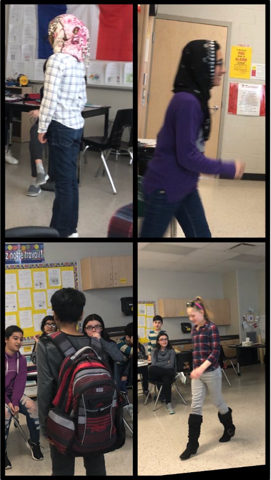 TDICOLA1's tweet image. Grade 5-6’s modelling their vêtements dans la classe de français @SACTVDSB 
#fashionfriday #learningwhilehavingfun 
#spokenoralproduction