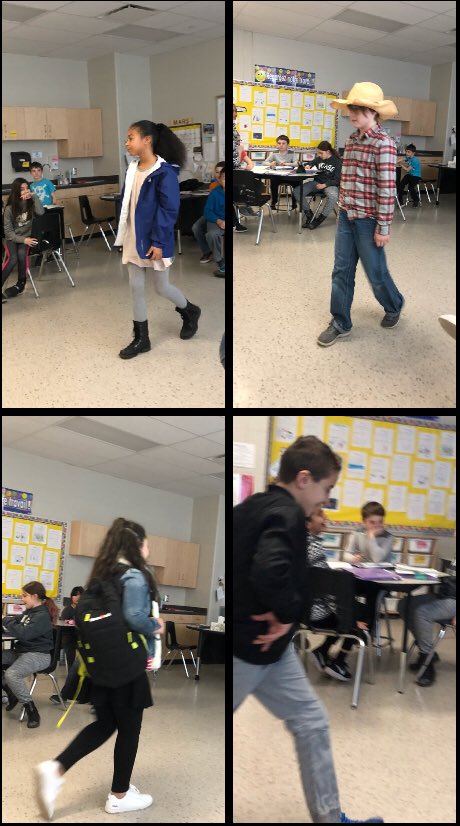 TDICOLA1's tweet image. Grade 5-6’s modelling their vêtements dans la classe de français @SACTVDSB 
#fashionfriday #learningwhilehavingfun 
#spokenoralproduction