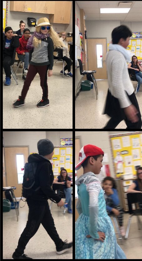 TDICOLA1's tweet image. Grade 5-6’s modelling their vêtements dans la classe de français @SACTVDSB 
#fashionfriday #learningwhilehavingfun 
#spokenoralproduction