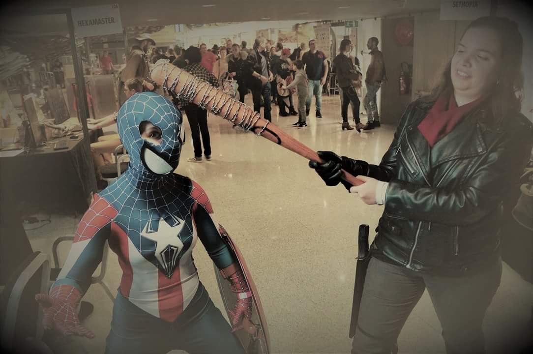 Sumaru97Cindy's tweet photo. Negan kicked my head and my eye is fell ! 😱😂👍 #JTF2018 @JapanTours37 #Marvel #SpiderCap #TWD #Cosplay
By #LeStudioMultimédia https://t.co/xui2HeVLrz