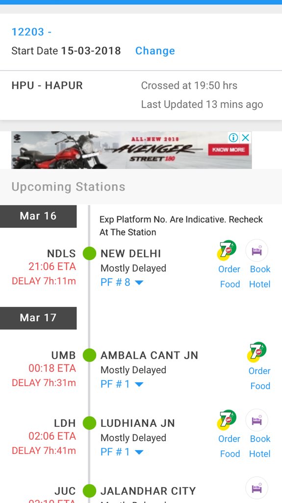 dch4alok's tweet image. Yes sir you are correct #Factsdontlie 

This train is running 7hours late that is also a fact! Please investigate n first address the issue of #TrainDelay
What has your Govt done to resolve issues of #TrainRunningStatus @RailMinIndia