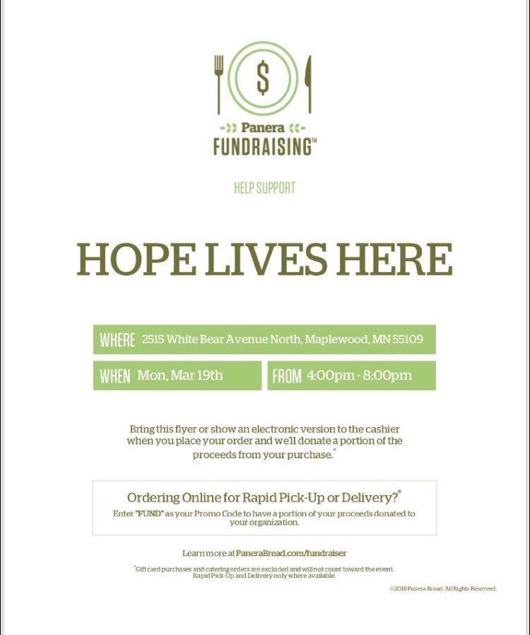 NHSRelay4life's tweet photo. Panera next Monday from 4-8! https://t.co/YCdXp1qmB3