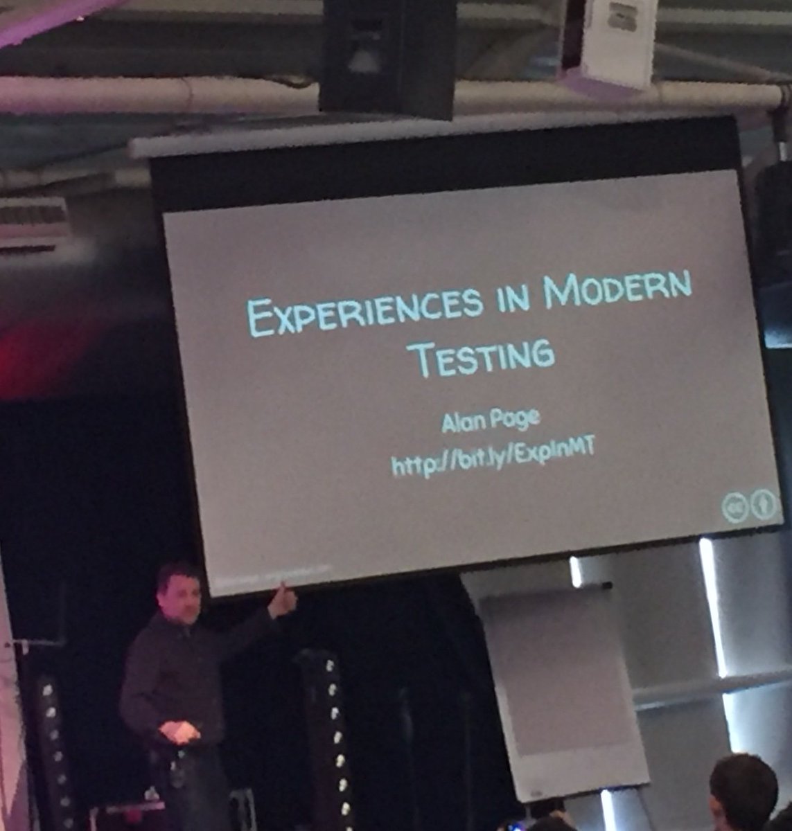 TestAutonation's tweet image. What a legend. Really enjoyed the talk by @alanpage #moderntesting #testbash