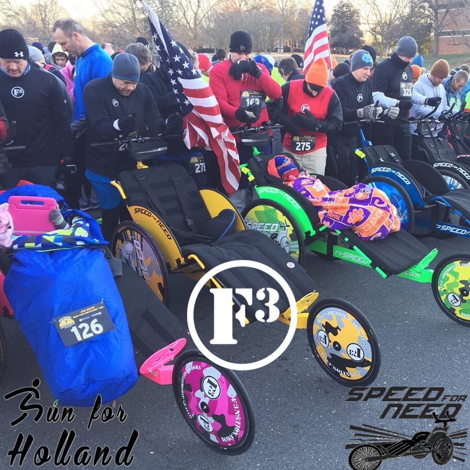 Hey <a href="/F3Nation/">F3</a> ! We need pushers for 4 <a href="/F3SPEEDFORNEED/">SPEED FOR NEED</a> chairs at Run For Holland 5K. Sign Up Here runsignup.com/runforholland1…