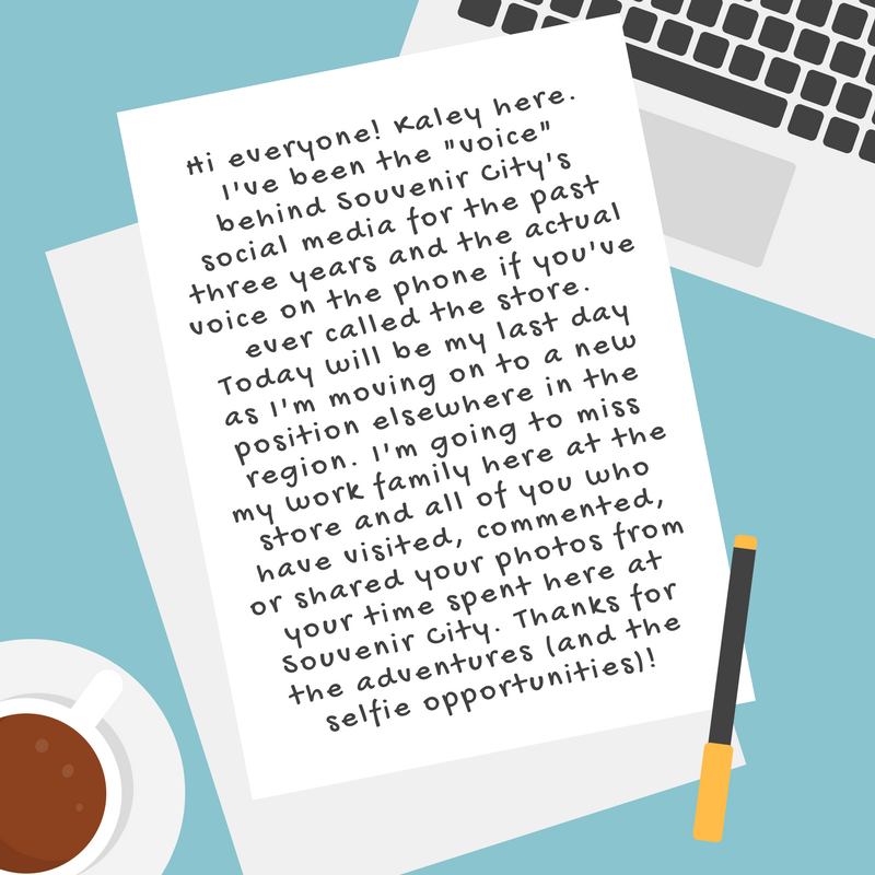 And now for a sad (but exciting) note from Kaley, who's been working in our office for the last three years.