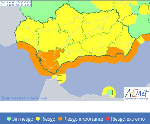 PCMalaga's tweet image. ⚠️Aemet emite aviso naranja por fenómenos costeros y amarillo por lluvia y viento  para mañana Sábado en Málaga, ampliando el aviso naranja por fenómenos costeros hasta el Domingo al igual que el amarillo por viento