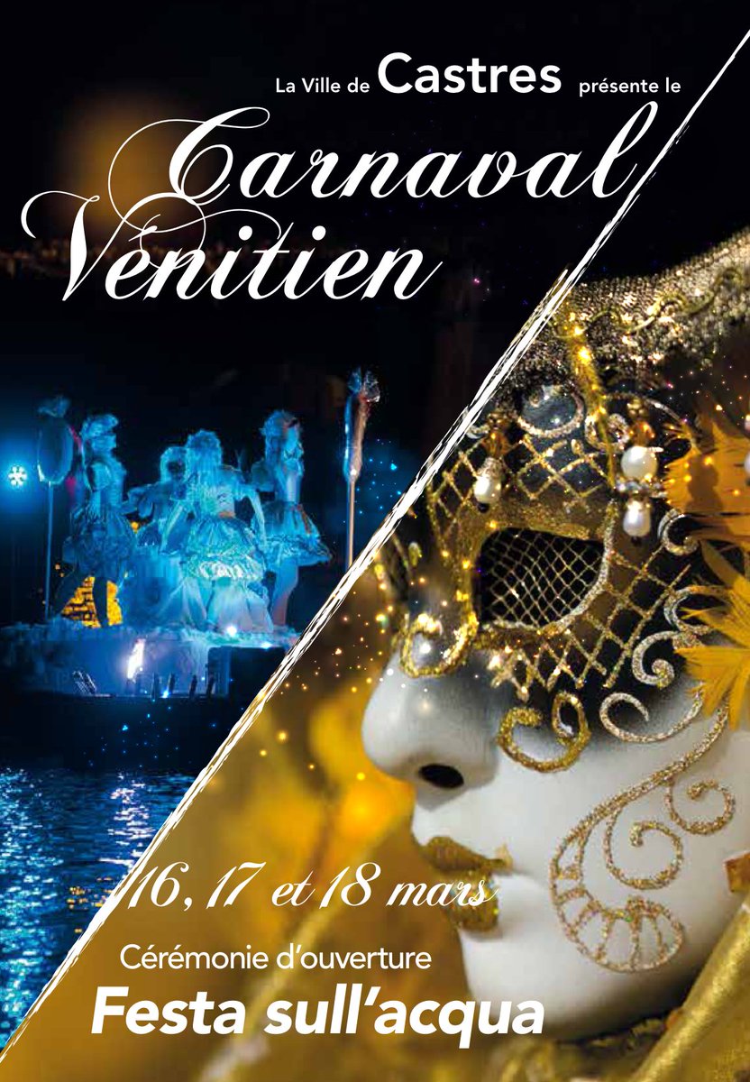 ConsMadeSimple's tweet photo. #Carnaval vénitien : un émerveillement pour les yeux où se mélange acrobaties, #art du #cirque, #danse, eau, feu, son et lumières !#Castres #Tarn #Occitanie
@TarnActu81@Occitanie@VilledeCastres#actu #culture #agenda #spectacle #fête sur l’eau #parade 
https://t.co/xihIHu2TcQ https://t.co/8TXzYQRqVa