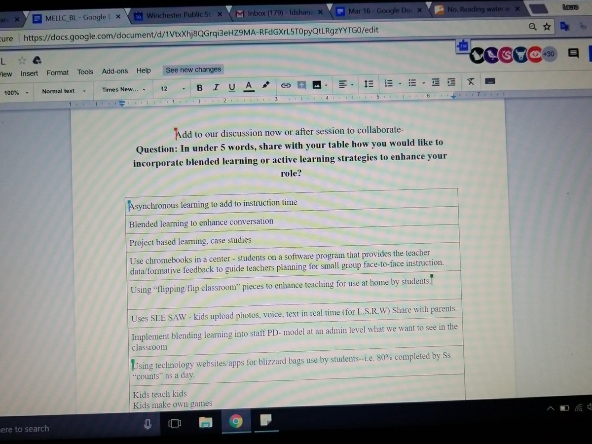 ELsWinchester's tweet image. Blended learning at #MELLC