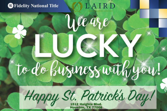 FidelityHeights's tweet photo. We are LUCKY to do business with you! 
Happy St. Patrick's Day! https://t.co/F2qmO1luF2