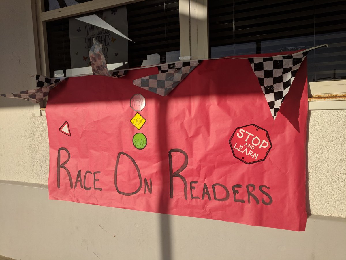 AJGlover_apple's tweet photo. Don't get caught without a book. You always need to be ready to Stop, Drop, and Read! #hesdpride https://t.co/TicN8pnM28