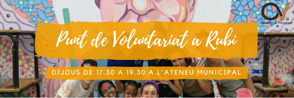 EstherLamiel's tweet photo. El Punt de Voluntariat de @O_Voluntariado a #rubicity no para de crèixer! Vols fer voluntariat? Necessites que t'orientem? https://t.co/HKrNgf5cVx Escriu-nos! #voluntariat #voluntariado #felizviernes #BuenViernes https://t.co/8ec8XYf4Eb